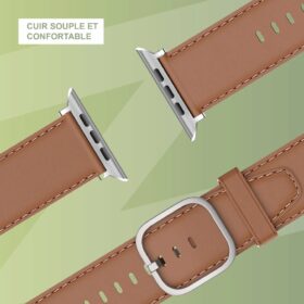 BRACELET EN CUIR MONTRE CONNECTÉE
