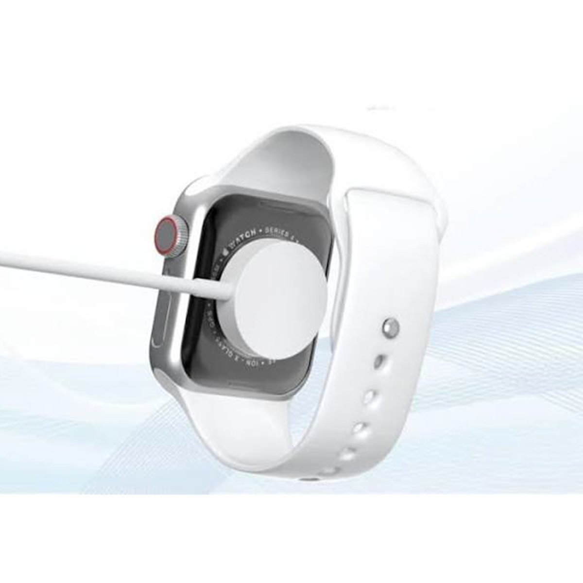 Chargeur magnétique VC-18 en charge sur une Apple Watch
