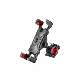 Support téléphone moto et vélo SH3135 noir et rouge avec fixation guidon