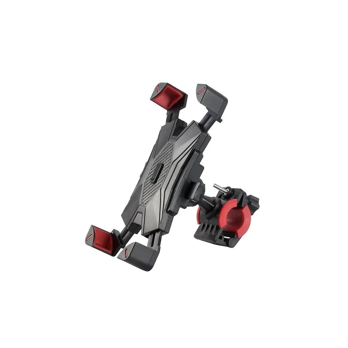 Support téléphone moto et vélo SH3135 noir et rouge avec fixation guidon